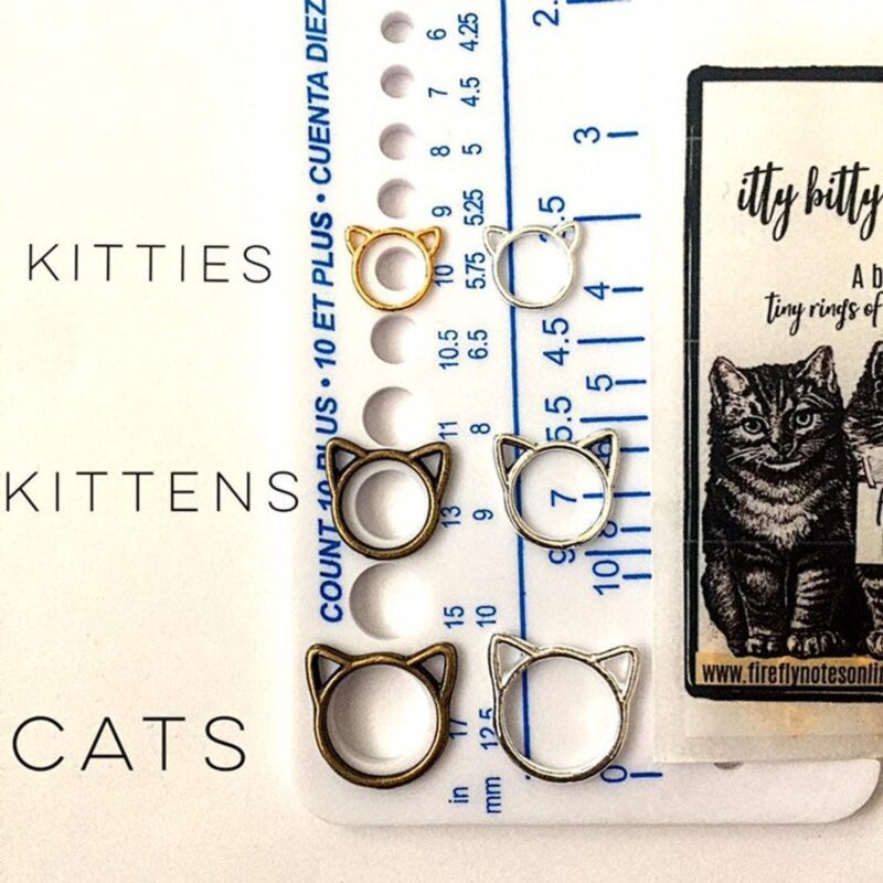 Brass Cat stitch markers Large - Afbeelding 2