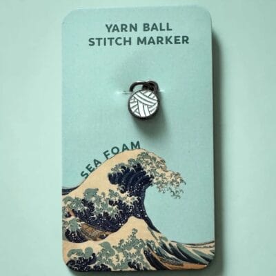 Seafoam Yarn Ball stitch marker